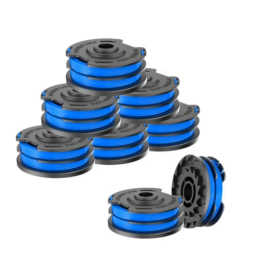 RISELION 27ft 065-Inch Dual Line，Compatible with Greenworks Models 21212 and 21272 Weed Eater Dual Line String Trimmer Replacement Spool for Greenworks .29242/29082 (8 Spools)