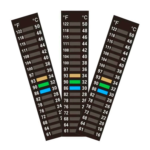 Lukeerit Aquarium Thermometer,Betta Fish Tank Thermometer Sticker Adhesive Thermometer Strip 3 Pieces