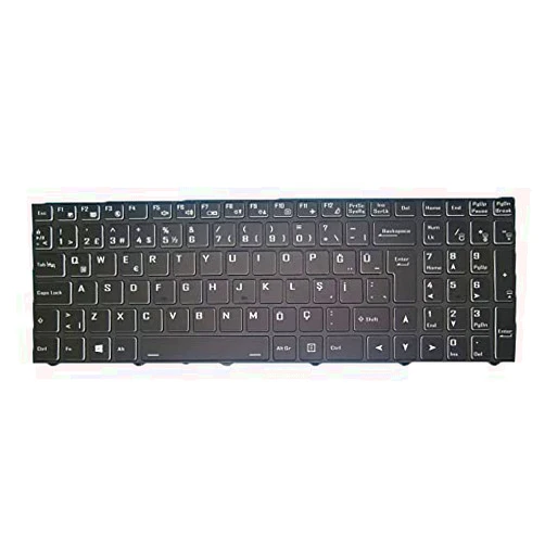 Generic Laptop Backlit Keyboard for CLEVO N15Z3 CVM18H96TQ9430 6-80-N15Z0-25A-1 Turkey TR Black Frame New
