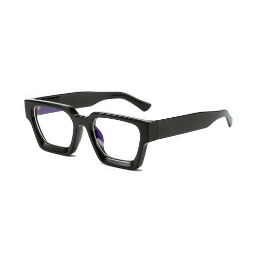 EYLRIM Thick Square Frame Blue Light Glasses for Women Men Non Prescription Computer Eyeglasses