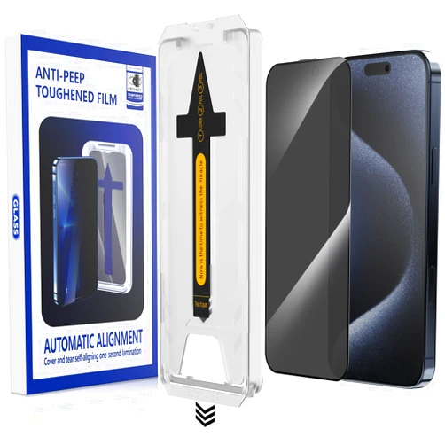 Seyoulala Privacy Screen Protector Compatible with iPhone 16 Pro Full Coverage Anti-Spy Tempered Glass Film with Auto Alignment Kit 16 Pro 6.3 inch Military Grade Shatterproof & Longest Durable