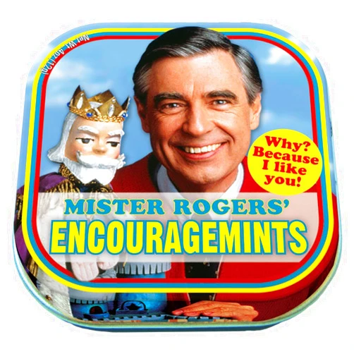 The Unemployed Philosophers Guild Mister Rogers' EncourageMints Breath Mints, 1 Tin, Net Wt .4oz (12g)