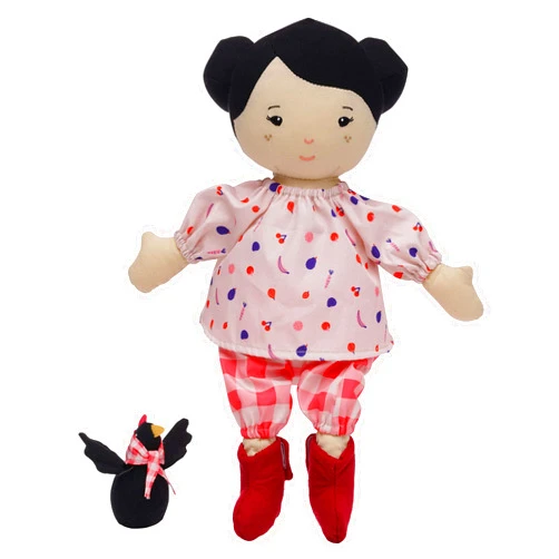 Manhattan Toy Playdate Friends Nico Machine Washable and Dryer Safe 14 Inch Doll with Mini Rooster Stuffed Animal