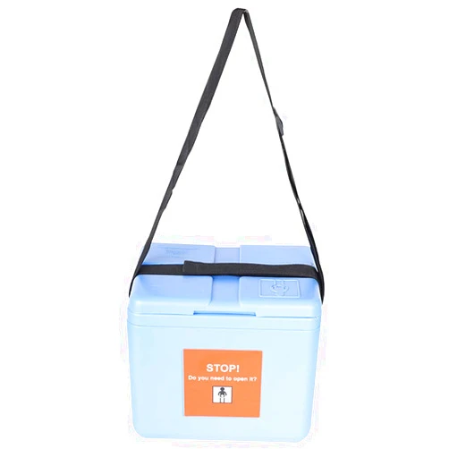 FAIRBIZPS Mini Vaccine Carrier Box with 2 Ice Pack Small Vaccine Storage Box (0.90 Ltr) Blue