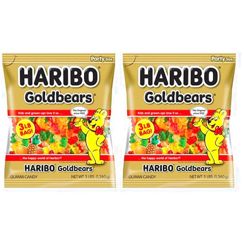 HARIBO Gummi Candy, Original Goldbears, 3 lb. Bag (Pack of 2)