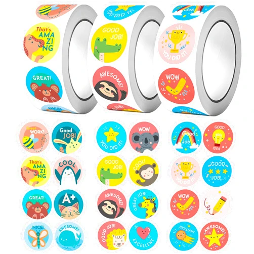 Naizcio 1500PCS Teacher Stickers Classroom Stickers Motivational Stickers for Kids Stickers for Students Classroom Teacher Must Haves-24 Cute Designs, 1 inch