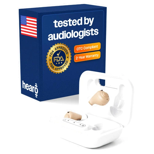 Cerustop OTC Hearing Aids Rechargeable Wireless – Small In-Ear CIC Hearing Aids for Seniors & Adults 18+ with Mild to Moderate Hearing Loss | Smart Noise Reduction, Clear Comfort-Fit Invisible Earbuds (Pair)