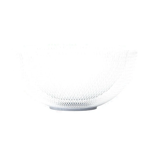 IBWell White Metal Mesh Double-layer Fruit Basket, Large Round Storage Baskets for Bread, Metal Wire Bread Fruit Bowl Vegetable Stand Holder for Snacks, Modern Fruit Bowl Decorate Kitchen Counter