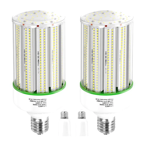 GTAREN 150W LED Corn Cob Light Bulb 2Pack,Equivalent 600W Metal Halide HPS HID CFL,5000K Daylight,E39 Mogul Base LED Retrofit Bulb,for Commercial Industrial Lighting Gyms Workshop Bay Light Fixture