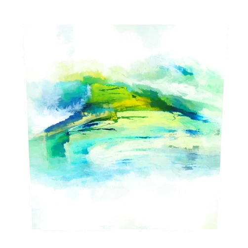 Trademark Fine Art 'Abstracted Landscape in Greens' Canvas Art by Cora Niele