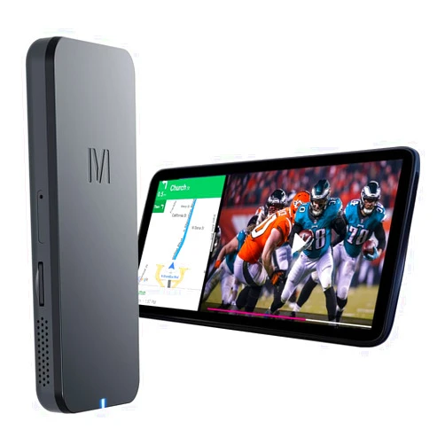 Mgears Mstick4 AI Box for Car, Android Auto Wireless Adapter, YouTube Netflix Disney+ Car Stream Device, Google Play Store App, Android 13, Helio G99, 6GB+128GB, Mstick, Turn Car Display into Tablet