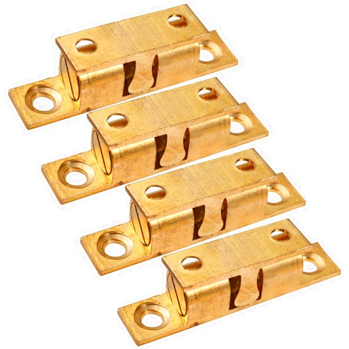 HWMATE Solid Brass Cabinet Closet Door Ball Tension Catch Latch 1-37/64″ x 5/16″ (4 Pack)