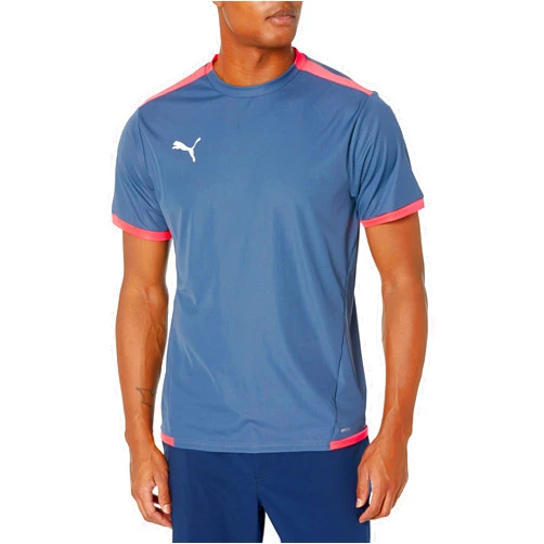 PUMA Men's Standard TeamLIGA Jersey, Inky Blue-Fire Orchid-AH23, Large