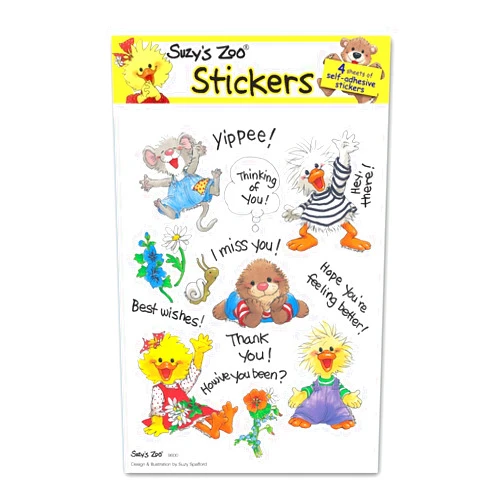 Suzy's Zoo Hide & Seek! Multi Stickers (4-Pack) 10147