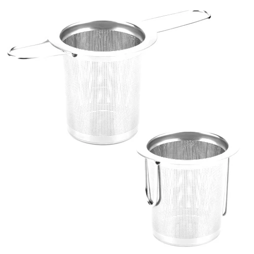 Evmliy 2Pack Tea Strainer, Stainless Steel Tea Infuser Basket Sitting in Mugs, Evmliy Tea Infusers for Loose Tea, Fine Mesh Tea Diffuser Long-Handled Tea Strainers Filters, Tea Steeper for Leaf (2Pack)