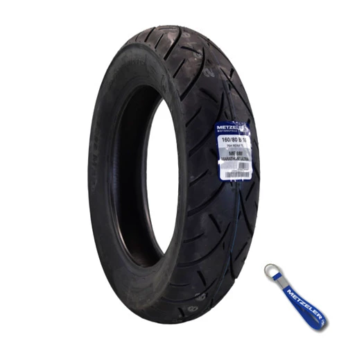 Metzeler ME 888 Marathon Ultra Rear 160/80B16 75H Reinforced Cruiser & Touring Motorcycle Tire with Keychain - Design for long and safe riding adventures on your cruisers & tourers motorcycles