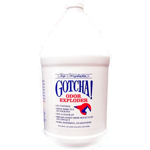 Chris Christensen Gotcha Odor Exploder Dog and Pet Odor Eliminator, Groom Like a Professional, Odor Neutralizer, Odor Deodorizer, Natural Food-Grade, Perfect for Pets, All Coat Types 1gal