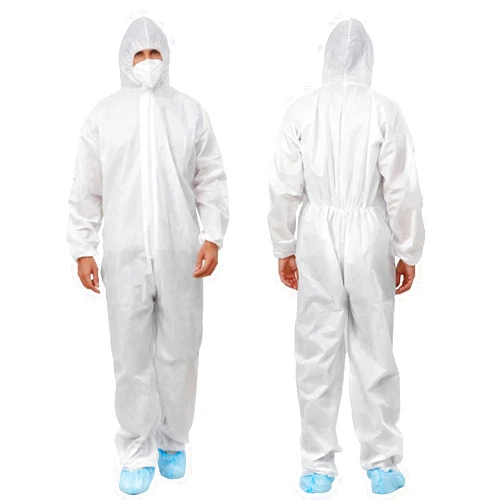 Greenour Hazmat Suits Pack of 12 Disposable Coveralls with Hood Breathable White SMS Painters Suit Medium to XXX-Large