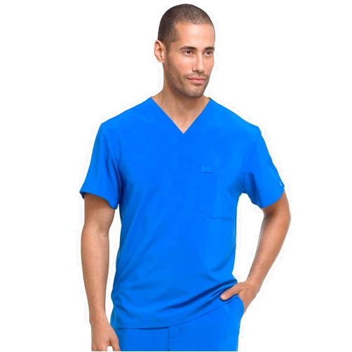 Dickies Scrubs for Men V-Neck Chest Pocket Scrub Top with 360° Stretch & Moisture Wicking - DK635