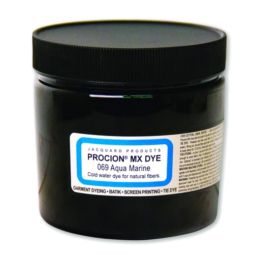 Jacquard Procion Mx Dye - Undisputed King of Tie Dye Powder - Aquamarine - 8 Oz - Cold Water Fiber Reactive Dye Made in USA