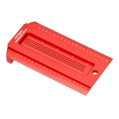 AKNgoes Woodworking Scriber Saddle T-Square Ruler 4in, T-Square for Carpenter Work, Layout and Measuring Tools