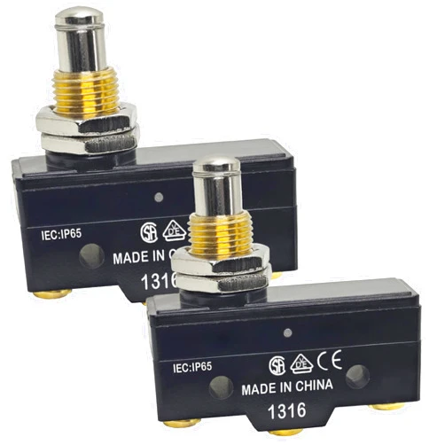 Formiden BE-2RQ1-A4 Plunger Micro Switch (Pack of 2) – 25A SPDT Limit Switch for Car Lift Power Units - Replacement for Honeywell BE2RQ1A4, Benwil 300282, Rotary Lift P461-2
