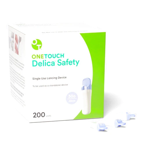 OneTouch Delica Safety - Lancing Devices for Diabetes Testing - Disposable Diabetic Blood Sugar Testing Tools - 200 Units