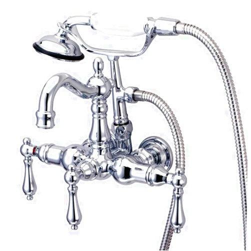Kingston Brass CC1008T1 Vintage Clawfoot Tub Faucet, 3-3/8-Inch Center, Polished Chrome