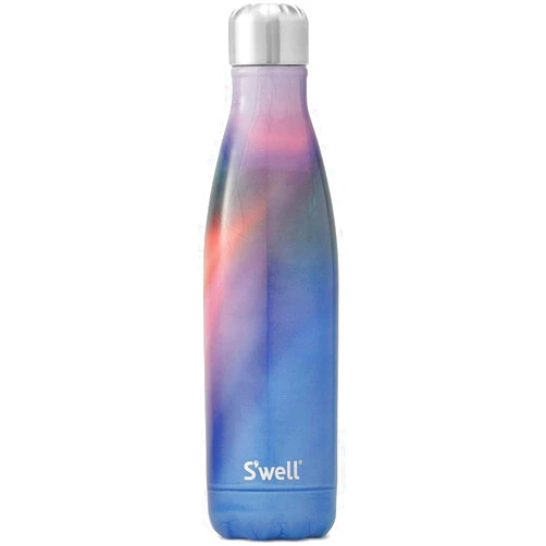 S'well Stainless Steel Water Bottle - 17 Fl Oz - Aurora - Triple-Layered Vacuum-Insulated Containers Keeps Drinks Cold for 36 Hours and Hot for 18 - BPA-Free - Perfect for the Go