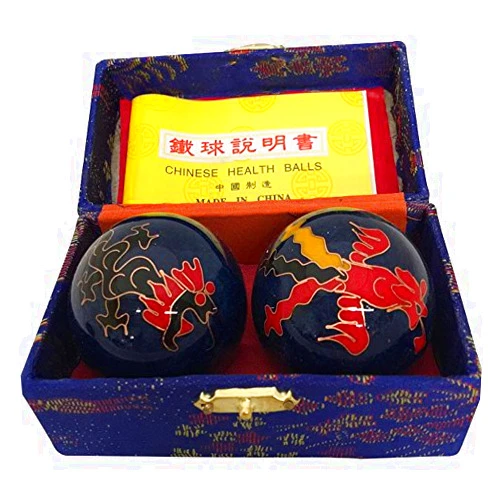 THY ARTS Aeiniwer XGATML YIROCK Baoding Balls Chinese Health Massage Exercise Stress Balls - Blue Dragon #2
