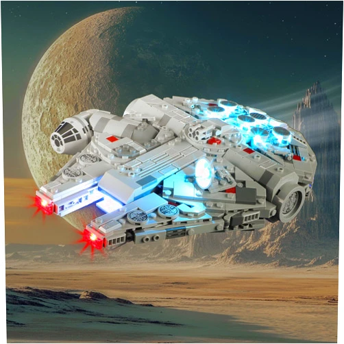 BRIKSMAX 2.0 Light Kit for Lego Millennium Falcon -Innovative Led Lighting Compatible with Lego Star Wars 75375 - Not Included Lego Set