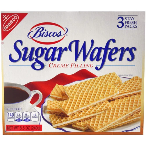 Biscos Nabisco, Biscos, Sugar Wafers, 3 Stay Fresh Packs, 8.5 - Ounce Box - PACK OF 2