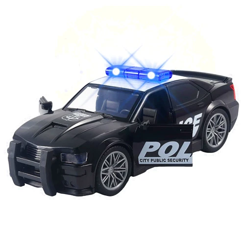 UXRPTU Police Car Toys for Boys 3 4 5 6 7 with Sirnes Sound and Light 1:20 Openable Door Friction Powered Car Toy for Kids Toddlers Boys Gifts