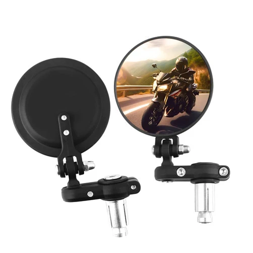 SSNNUU Foldable Motocycle Mirrors with 360° Rotation Joint,2PCS HD Mirrors for Motorcycles Provide Safety Driving,Universal Motorcycle Mirrors for Handlebars 7/8