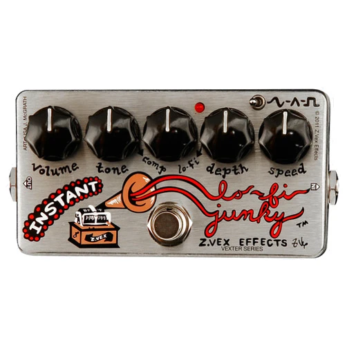 ZVEX Effects Instant Lo-Fi Junky Vexter Series Chorus Vibrato Guitar Pedal Grey 2.38 x 1.82 x 4.70