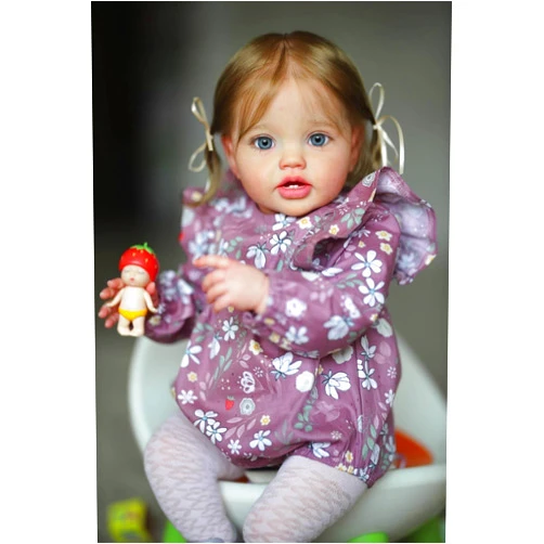 Angelbaby Soft Reborn Baby Dolls Realistic Reborn Toddler Girl 24 inches Lifelike Newborn Silicone Baby So Alive Doll Look Real Cute Beautiful Weighted Bebe Reborn Girl Life Size Detailed Babies Toys