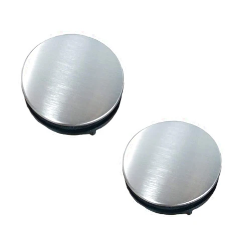 Alovexiong 2 Pack Sink Faucet Hole Cover Kitchen Sink Plug Brushed Stainless Steel Hole Cover Soap Dispenser Cover for Dia 0.98 to 1.18 inch(Short)