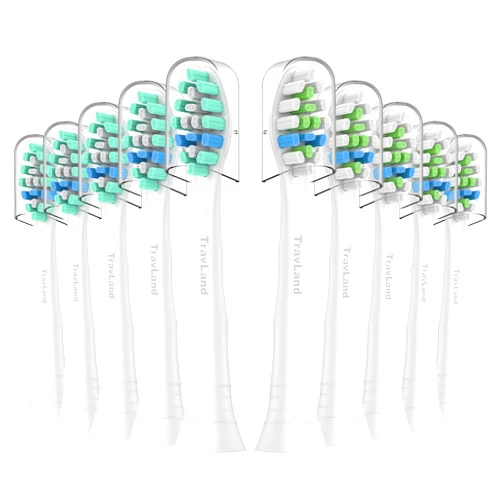 TravLand Replacement Toothbrush Heads Compatible with Philips Sonicare Replacement Heads, Electric Replacement Brush Head Compatible with Phillips Sonicare Snap-on Electric Toothbrush