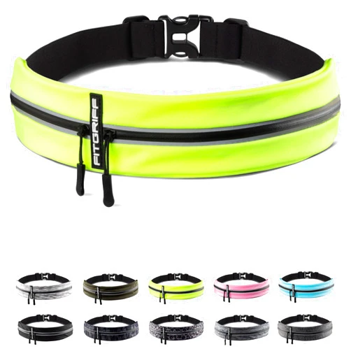 Fitgriff® Running Belt for Men & Women - Secure Jogging Pouch for Phone, Keys & Essentials - For All Cell Phones