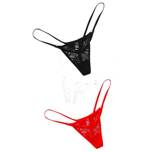 VZ2021 G String Thongs for Women Sheer Floral Lace Plus Size Panties Sexy Low Rise Micro T-Back Underwear Open Thong G-String