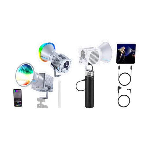 NEEWER HS60C Pro 60W Portable RGB LED Video Light, Battery Grip Power Supply for MS HB Series COB Video Lights Included