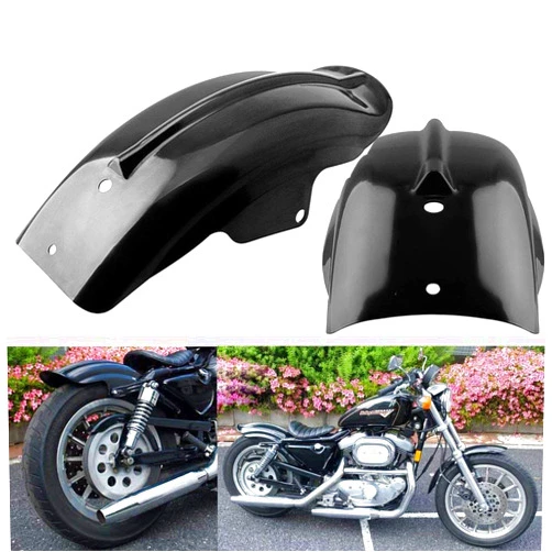 TESWNE Custom Black Rear Fender Mudguard for Motorcycle Cruiser Chopper Bobber Café Racer for Shadow for Yamaha V Star