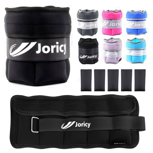 JORICY Adjustable Ankle Weights for Women Men Kids 1/2/3/4/5/6/8/10/12/20 LBS 1 Pair Wrist Leg Arm Weights with Removable Weight, Strength Training Weight for Jogging, Walking, Running, Fitness