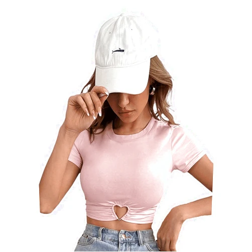SOLY HUX Women's Summer Crop Top Short Sleeve T Shirt Cute Tee