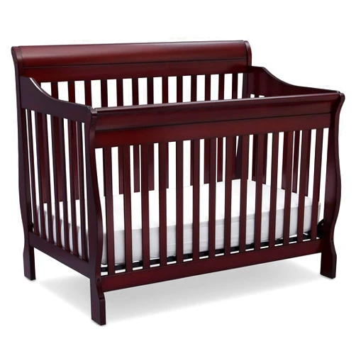 Delta Children Canton 4-in-1 Convertible Crib - Easy to Assemble, Espresso Cherry