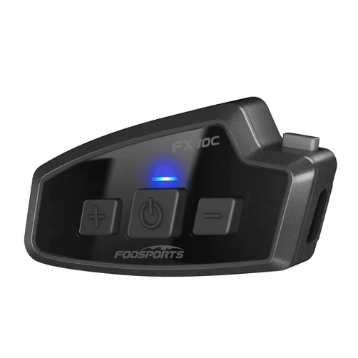 Fodsports Mesh Motorcycle Intercom, FX10C Motorcycle Bluetooth Headset with Audio Multitasking, Up to 24 Riders Helmet Communication System with Music Sharing for Motorbike/ATV/Dirt Bike, 1 Pack