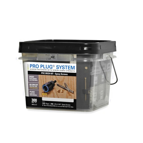 Starborn Industries Starborn Pro Plug System for Fiberon Decking - 300 Square Feet Fiberon Fossil Color Epoxy Finish #10 x 2-3/4