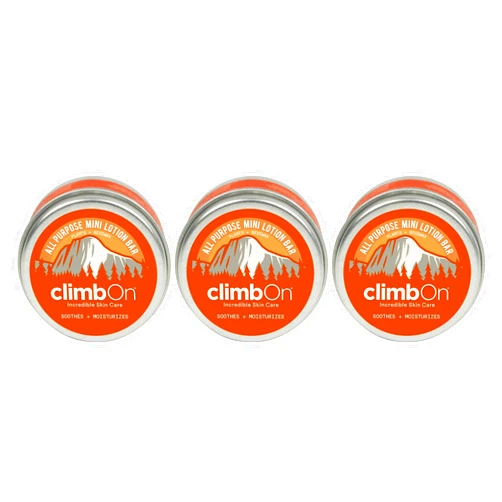 climbOn Lotion Bar, Original, 0.5 oz Can Mini Bar, 3 Pack, All Purpose Aromatherapy Balm, Soothes and Moisturizes Dry Cracked Skin