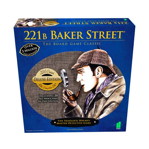 John N. Hansen Deluxe 221B Baker Street Board Game - 200 Intriguing Adventures 2-6 Players