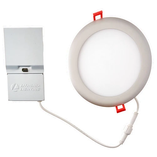 Lithonia Lighting WF6 LL LED 30K BN M6 Ultra-Thin Dimmable LED Recessed Ceiling Light, 3000K | Bright White, Brushed Nickel